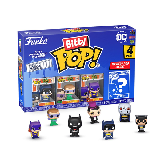 Funko Bitty POP! DC Comics 4 Figure Pack Includes Batman,The Riddler , Batgirl and a Mystery DC Comics Bitty Pop! - Medaid International
