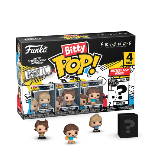 Funko Bitty POP! FRIENDS 4 Figure Pack Includes Rachelle Green, Chandler Bing, Ross Geller and a Mystery FRIENDS Bitty Pop! - Medaid International