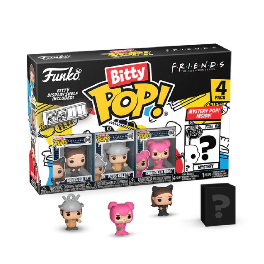 Funko Bitty POP! FRIENDS 4 Figure Pack Includes Monica Geller, Ross Geller, Chandler Bing and a Mystery FRIENDS Bitty Pop! - Medaid International