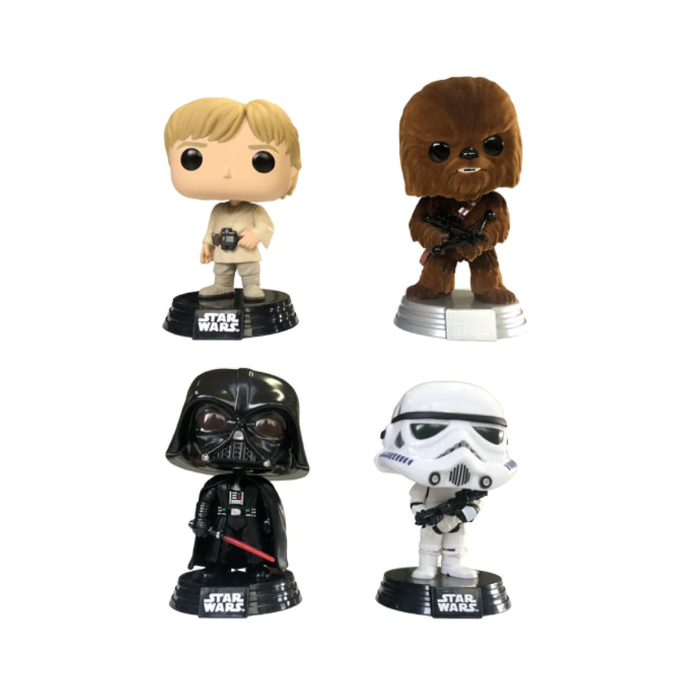 Funko 4 Pack : Star Wars : New Classics (Flocked) - Medaid International