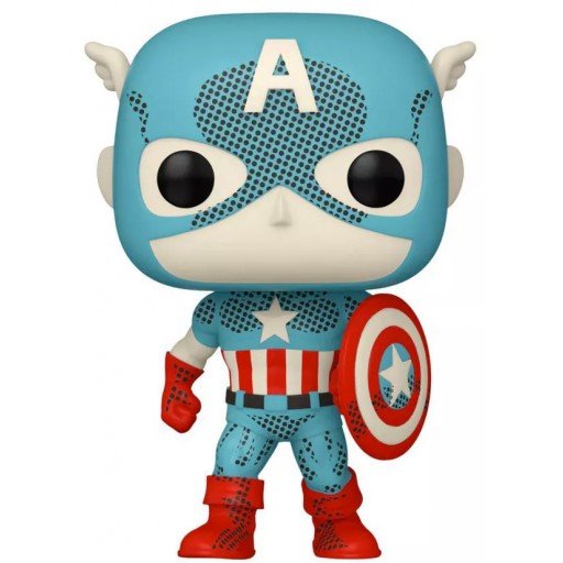 Pop! Marvel: D100 - Retro Captain America (Exc) - Medaid International
