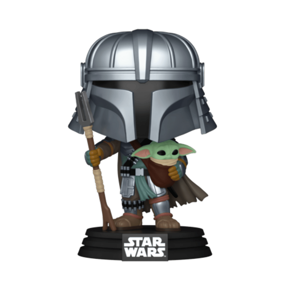 Funko Pop! Star Wars: Star Wars I - Mandalorian with Grogu (Exc) - Medaid International