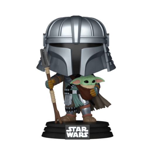 Funko Pop! Star Wars: Star Wars I - Mandalorian with Grogu (Exc) - Medaid International