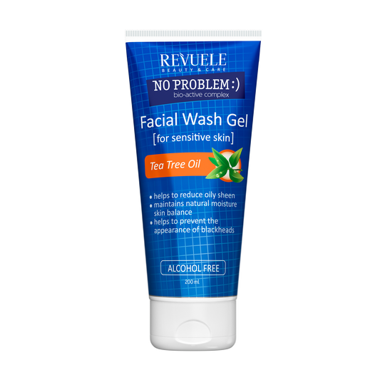 REVUELE NO PROBLEM Facial Wash Gel for sensitive skin Tea Tree Oil, 200 ml - Medaid