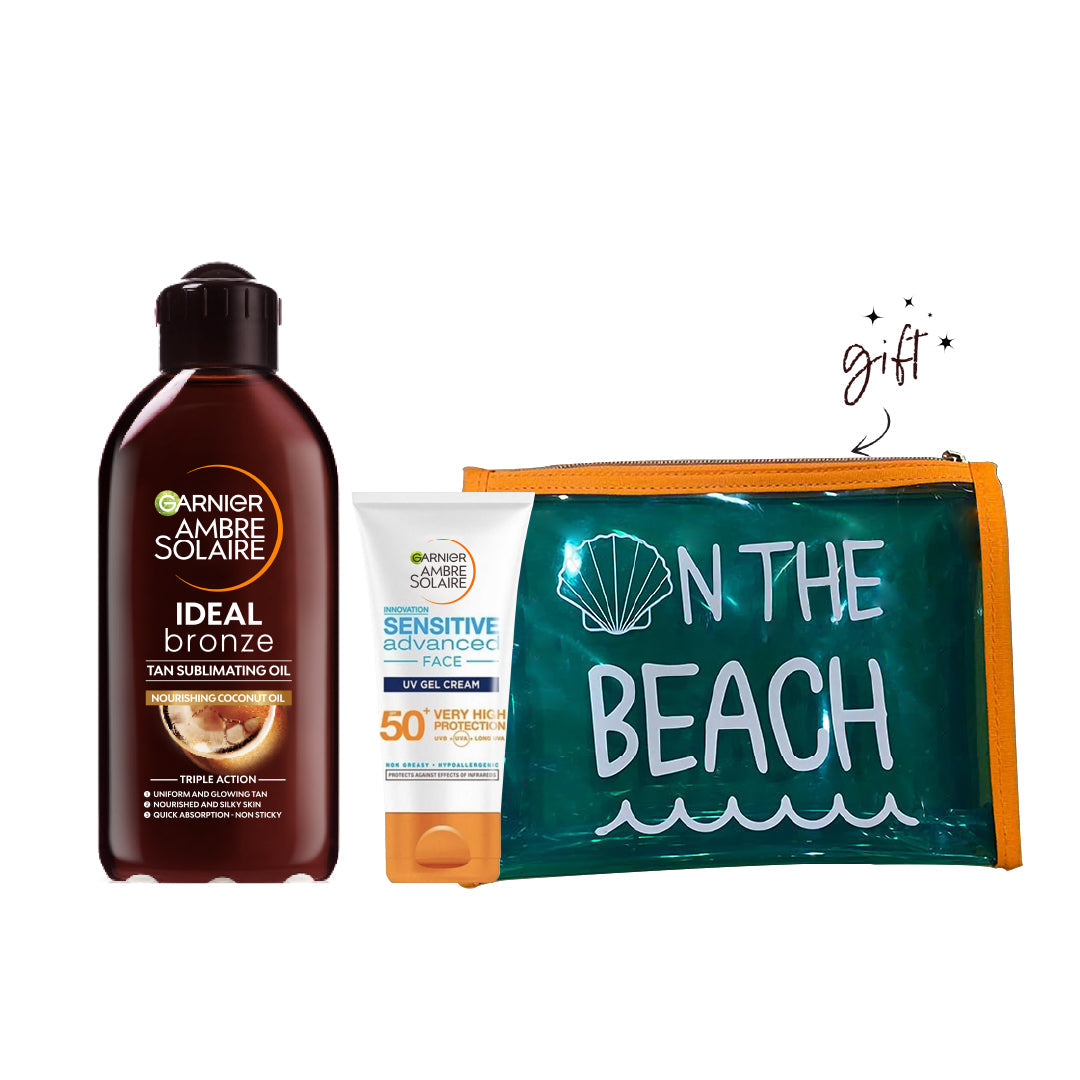 Garnier Ambre Solair Tanning Bundle + Free Pouch - Medaid - Lebanon