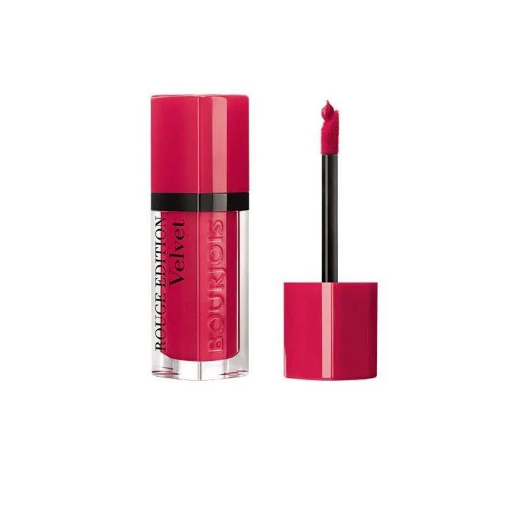 Bourjois Rouge Edition Velvet Liquid Lipstick 13 Fu(N)Chsia Pinks - Medaid