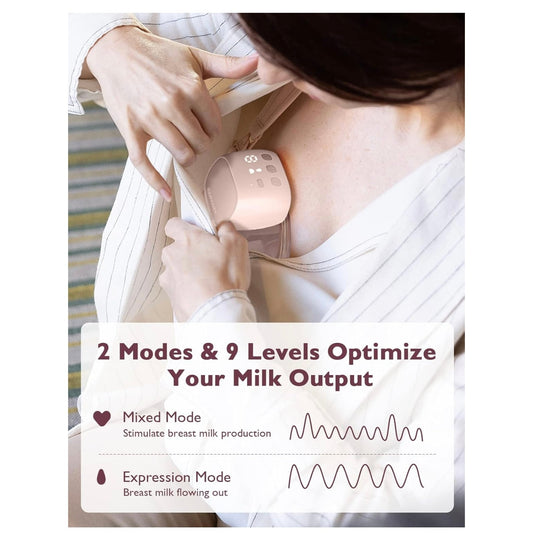 Momcozy S9 Pro Upgraded Wearable Breast Pump, Hands-Free Design with Extended Battery Life & LED Display, Double Electric Portable Pump with 2 Modes & 9 Levels, 24mm, 1-Pack, Gray - Medaid International