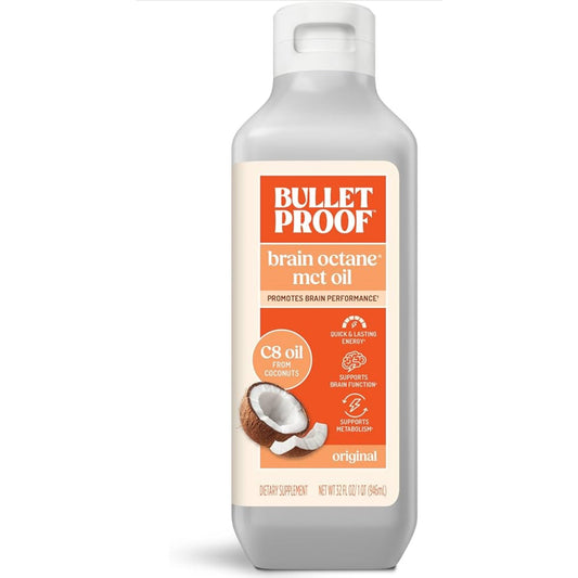 Bulletproof Brain Octane C8 MCT Oil, 90ml, Keto Supplement for Sustained Energy and Fewer Cravings - Medaid International
