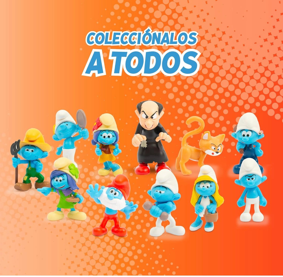 Famosa The Smurfs Set with 6 Figures 5.5 cm, Including 1 Exclusive Gargamel Figure, Toy for Children from 3 Years, PUF141 - Medaid International