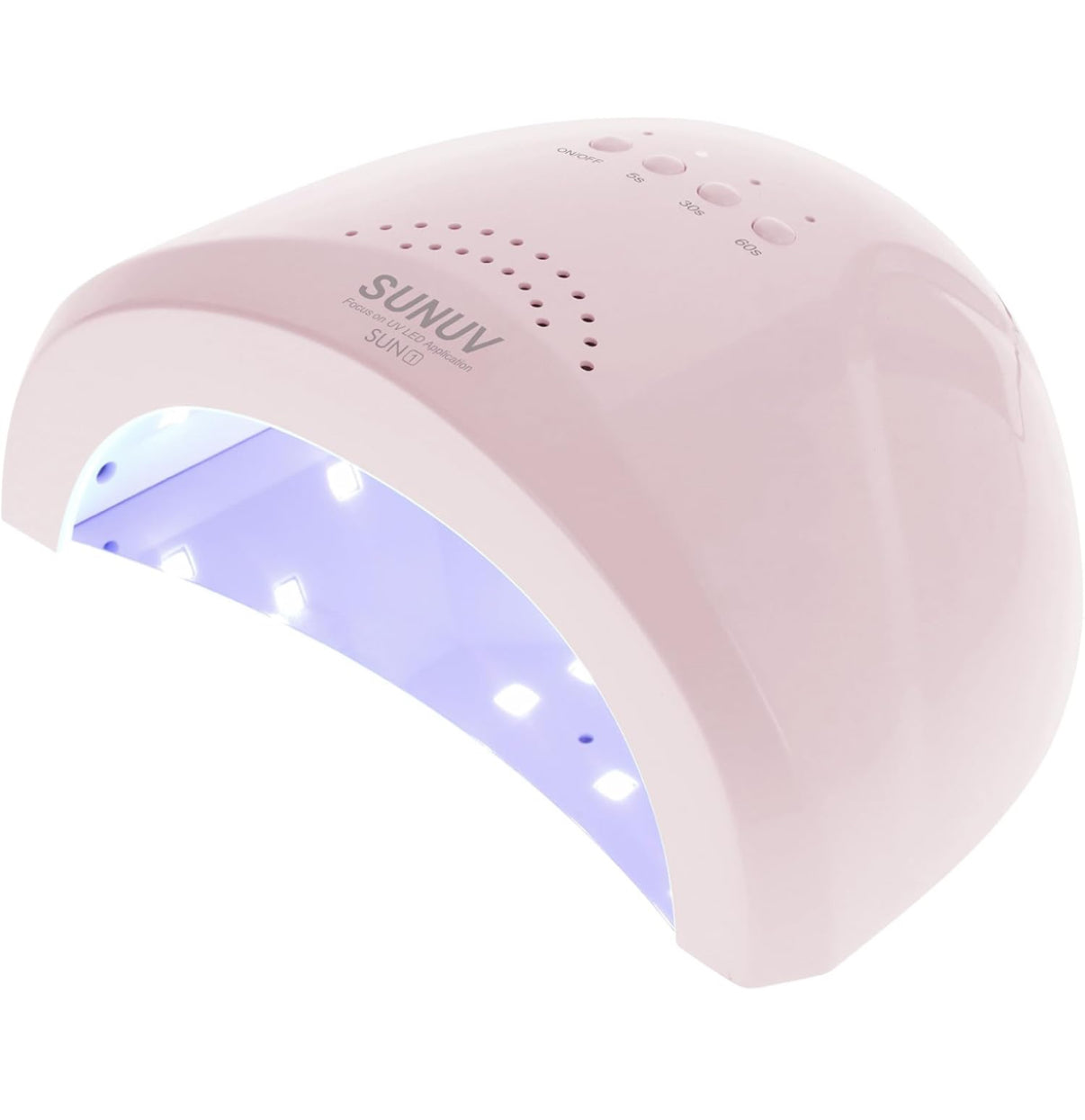SUNUV 48W UV Light for Gel Nails, UV Dryer for Gel Polish with 3 Timer Settings Professional LED Nail Lamp Art Tools Auto Sensor SUNone Pink - Medaid International