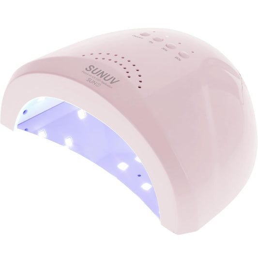 SUNUV 48W UV Light for Gel Nails, UV Dryer for Gel Polish with 3 Timer Settings Professional LED Nail Lamp Art Tools Auto Sensor SUNone Pink - Medaid International