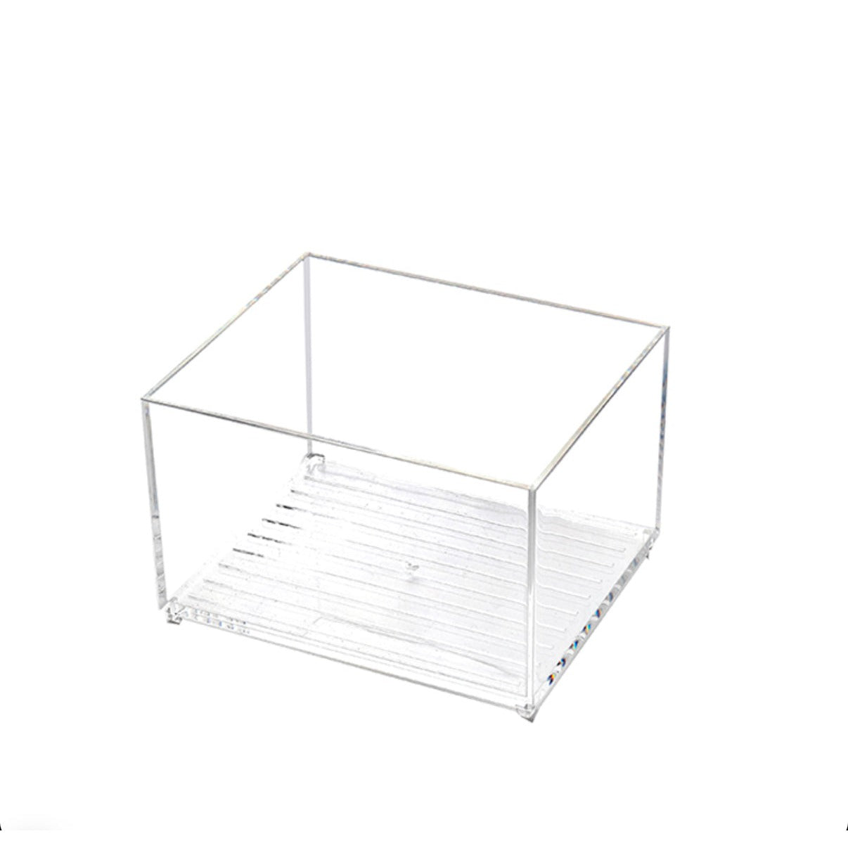 11 CM Clear Acrylic Rectangular Stackable Storage Box Multipurpose Mini Organizer Box for Cosmetics Jewelry Office Accessories - Medaid