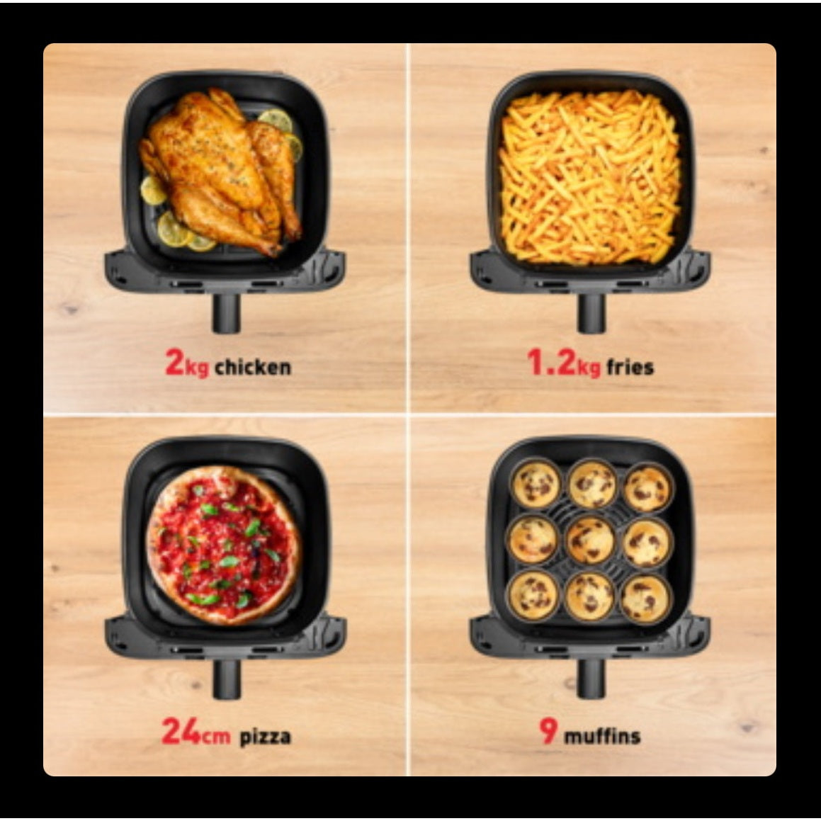 TEFAL Easy Fry Mega, Air fryer, Extra-Large Capacity 7.5 L, 8 Preset Programs - Medaid International