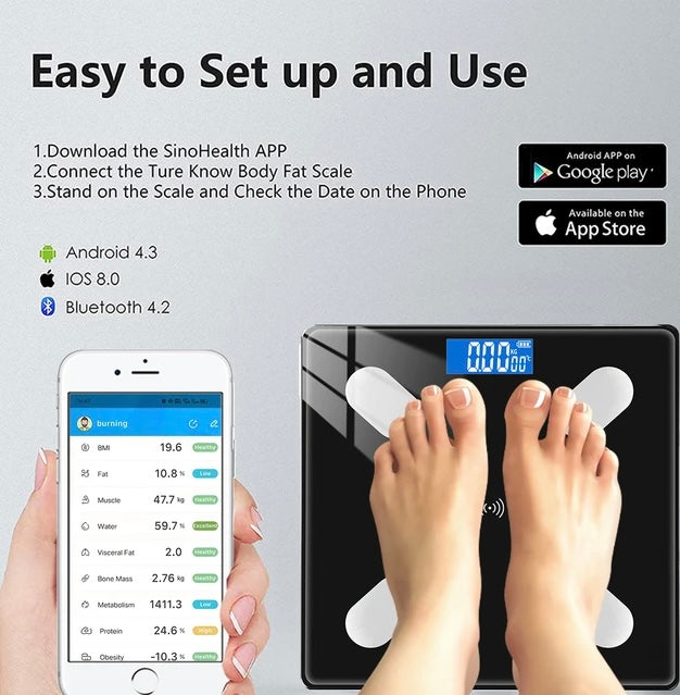 Phone App Weight Scale Bluetooth Body Fat - Medaid International
