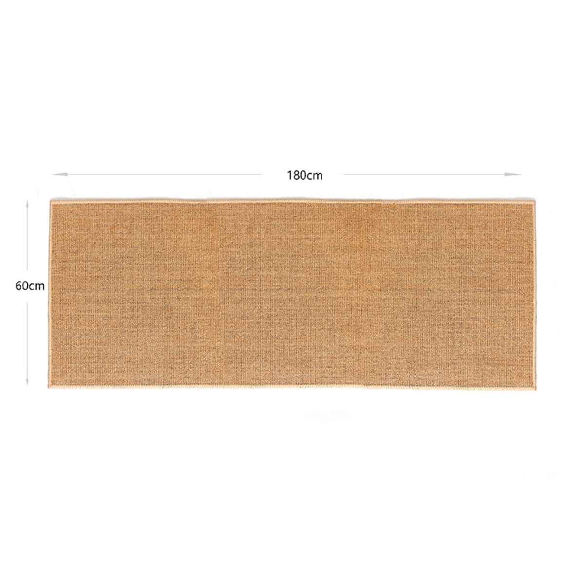 180 CM X 60 CM Handcrafted Woven Natural Fibers Jute Rug Kitchen Runner Mat with Non Slip Backing Runner Rugs for Bedroom Living Room Entrance Beige - Medaid International
