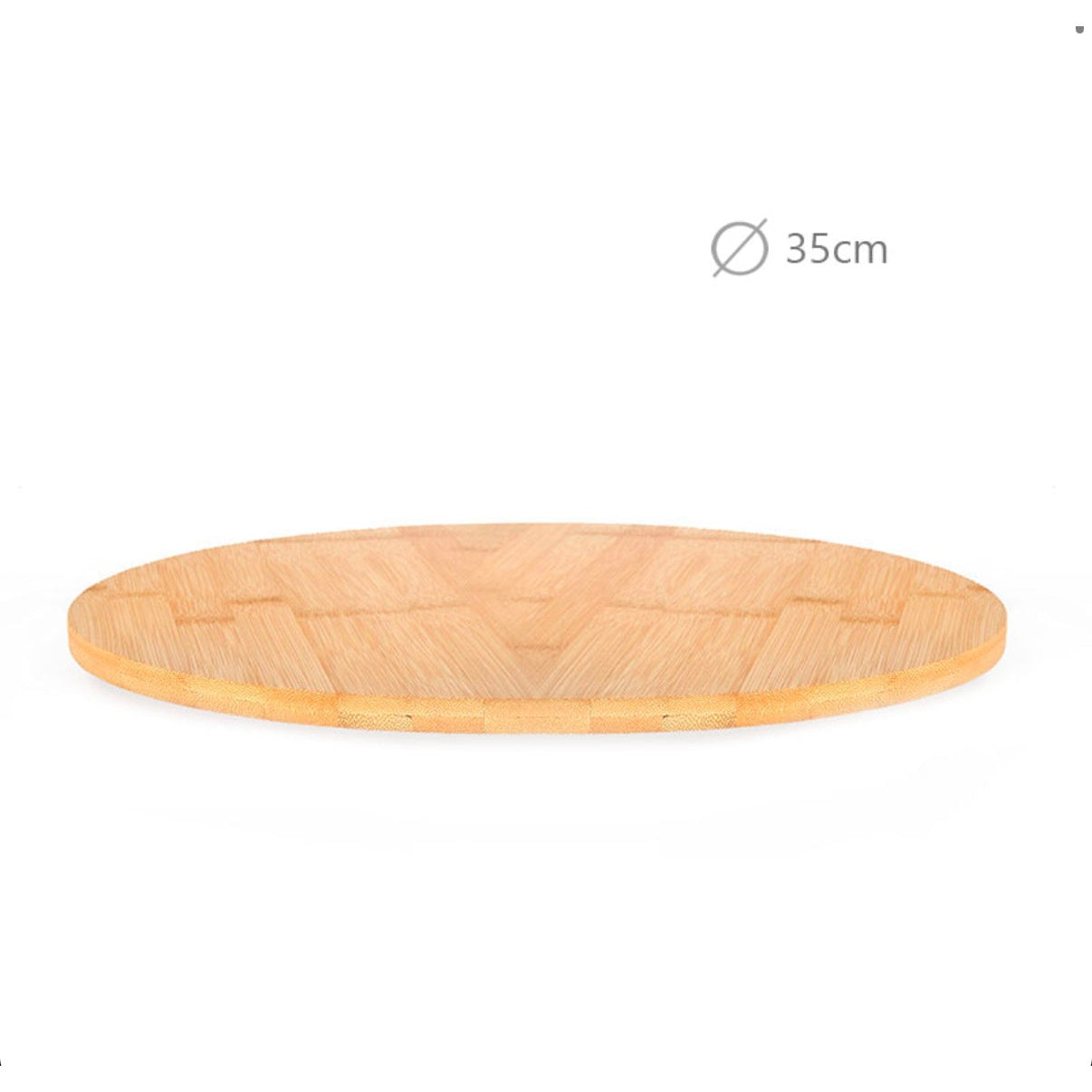 35 CM Wooden Rotating Serving Plate Rotating Serving Platter for Dining Table Turntable for Cheese Sausage Pizza and Snacks - Medaid