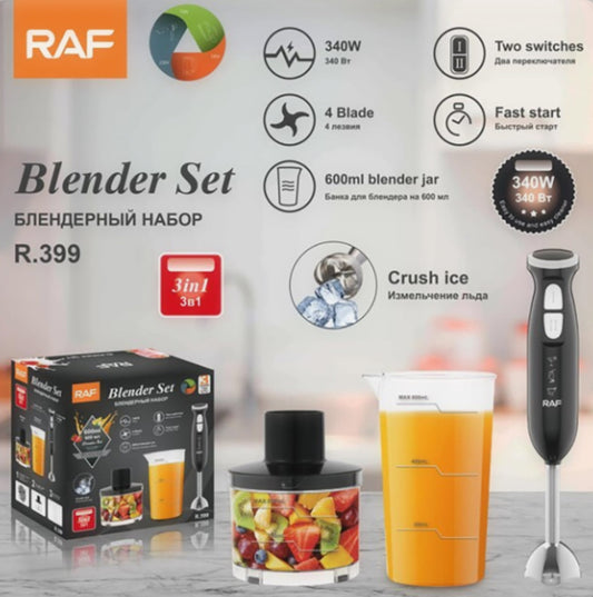 Raf Blender Set 3 In 1 600ml R399 - Medaid International