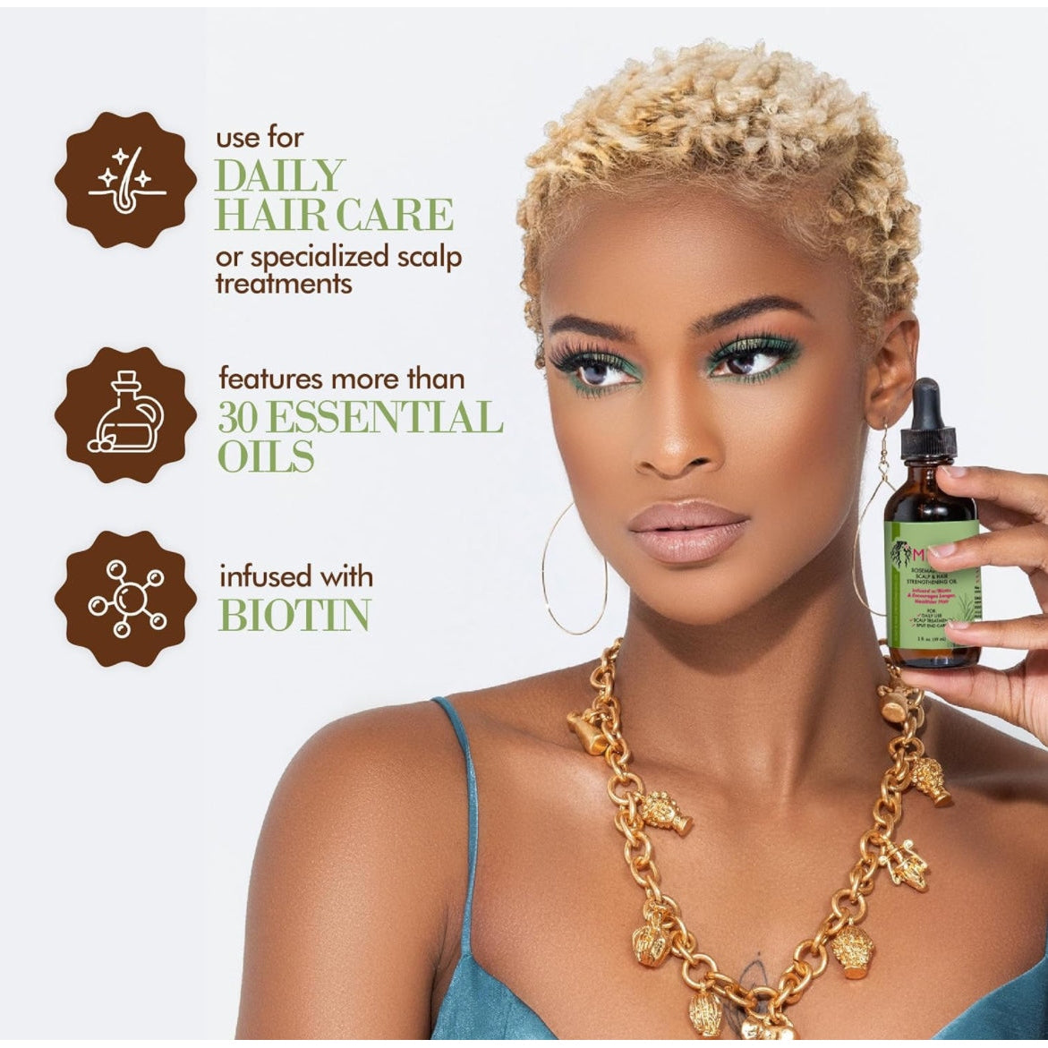 Mielle Organics MIELLE - ROSEMARY MINT, SCALP & HAIR OIL, INFUSED W/BIOTIN & ENCOURGES GROWTH - Package may vary - Medaid - Lebanon