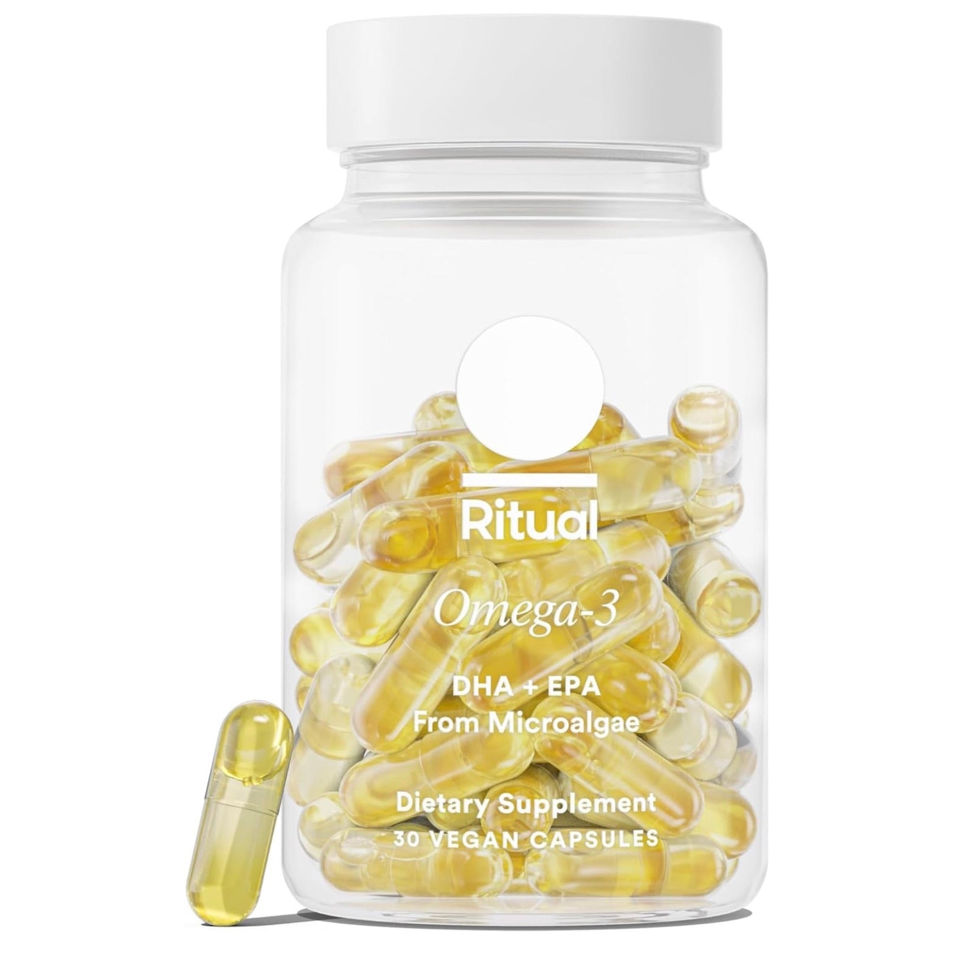 Ritual Omega 3 - Vegan - Science-Backed Dose of DHA & EPA Fatty Acids in 2:1 Ratio, Bioavailable, Brain and Heart Health Support, Minimal Burp-Back, Sustainably Sourced Microalgae, 30 Day Supply - Medaid