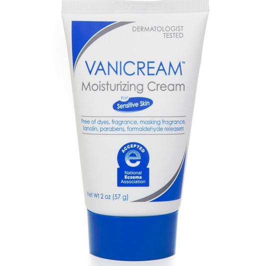 Vanicream Moisturizing Skin Cream Tube for Sensitive Skin, Soothes Red, Irritated, ed or Itchy Skin, Dye Free, Fragrance Free, Preservative Free, Dermatologist d, 2 Ounce (Pack of 1) - Medaid International