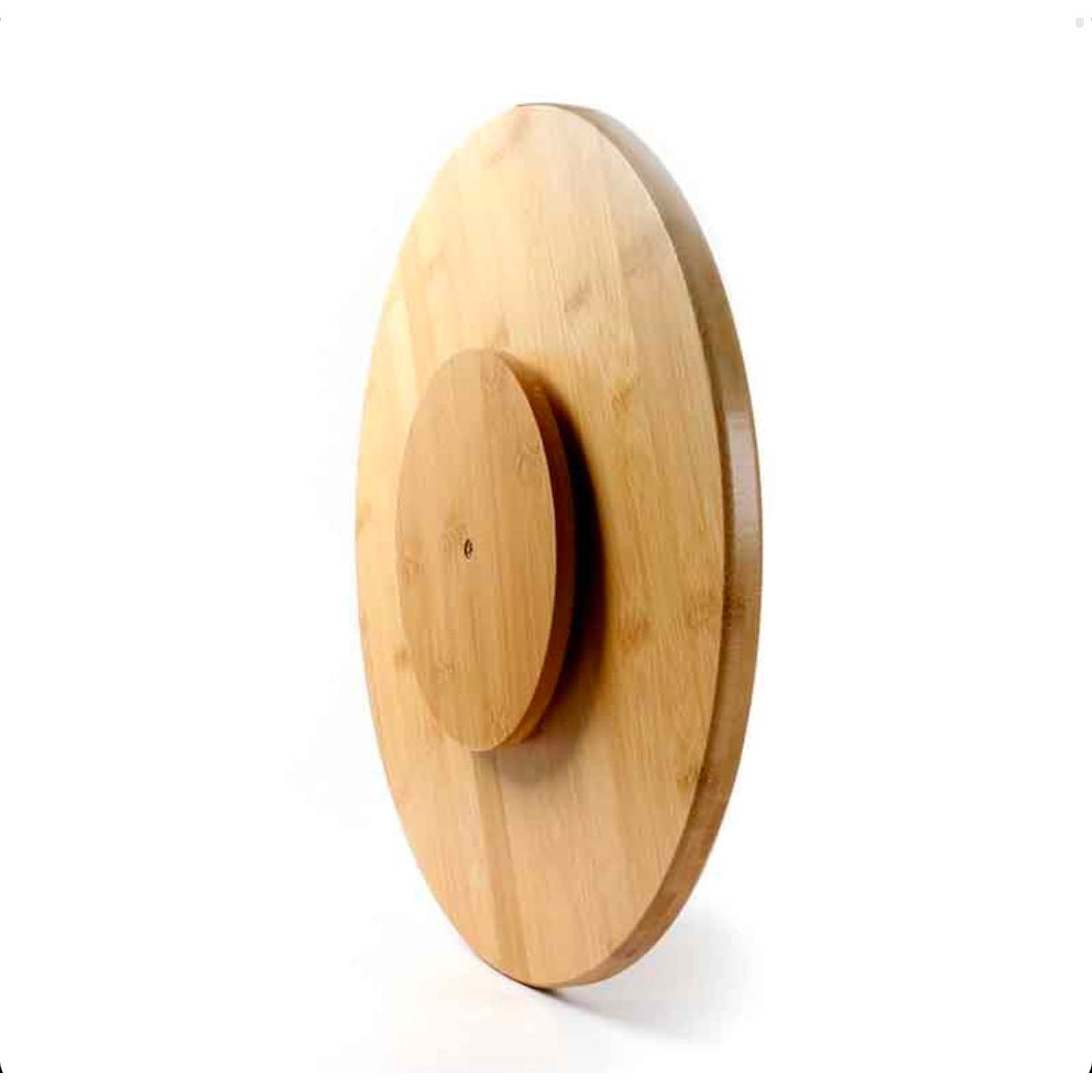 35 CM Wooden Rotating Serving Plate Rotating Serving Platter for Dining Table Turntable for Cheese Sausage Pizza and Snacks - Medaid