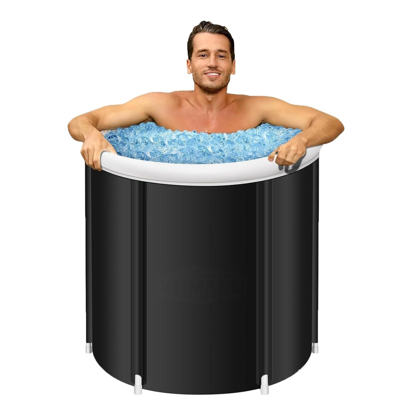 Ice Bath Tub,Bath Tub for Athletes with Lid,Cold Plunge Tub for Recovery,5 Layers Portable Ice Bath Barrel Plunge Pool by The Cold Pod (70×80) - Medaid