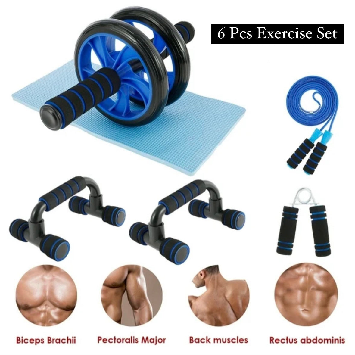 6 in 1 Pieces Sport Exercise Equipment Set Home Workout - Medaid International