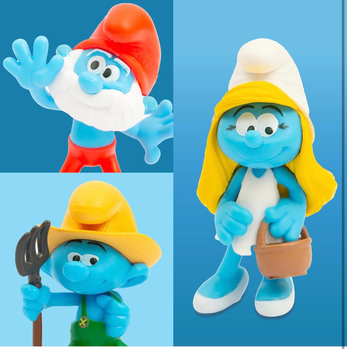 Famosa The Smurfs Set with 6 Figures 5.5 cm, Including 1 Exclusive Gargamel Figure, Toy for Children from 3 Years, PUF141 - Medaid International