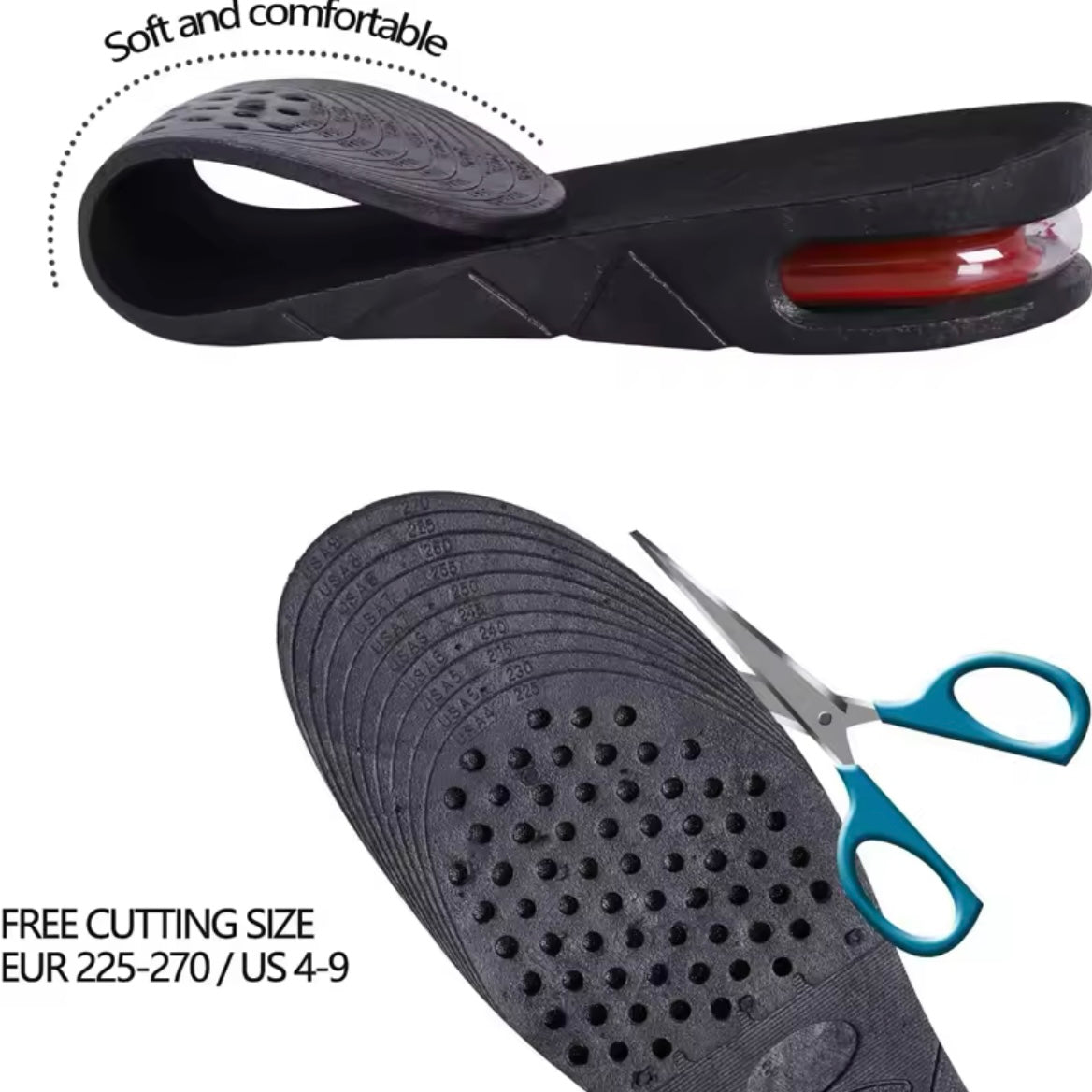 Foot Height Increase Insole With Air Cushion Adjustable Shoe - Medaid International