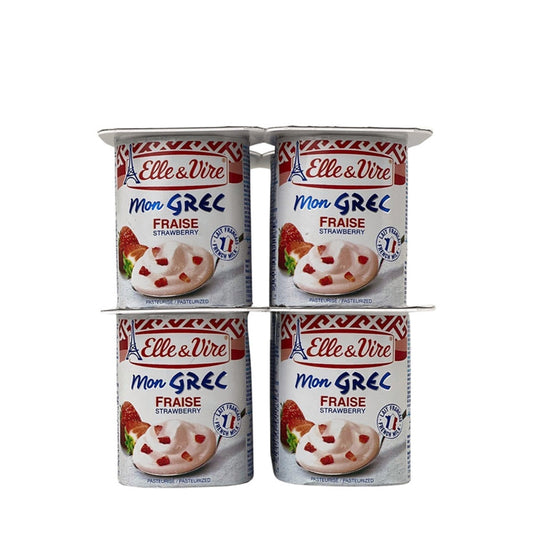 Elle&Vire Mon Grec A La Francaise Strawberry - 4 Pack - Medaid