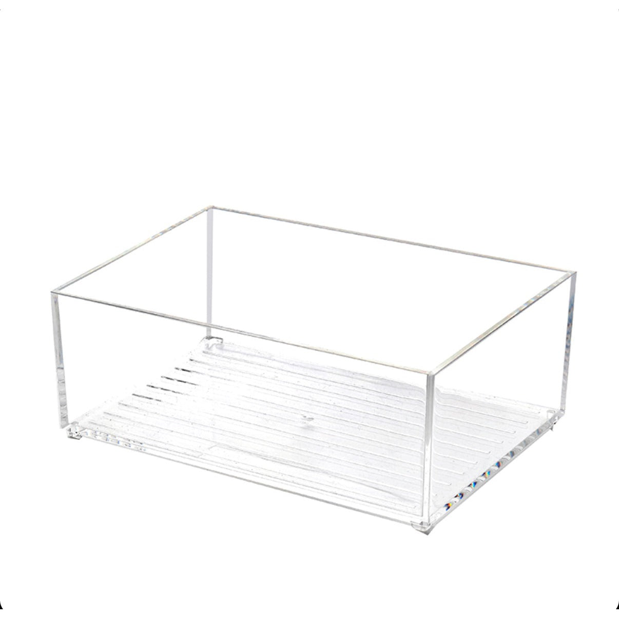 16 CM Clear Acrylic Rectangular Stackable Storage Box Multipurpose Organizer Box for Cosmetics Jewelry Office Accessories - Medaid