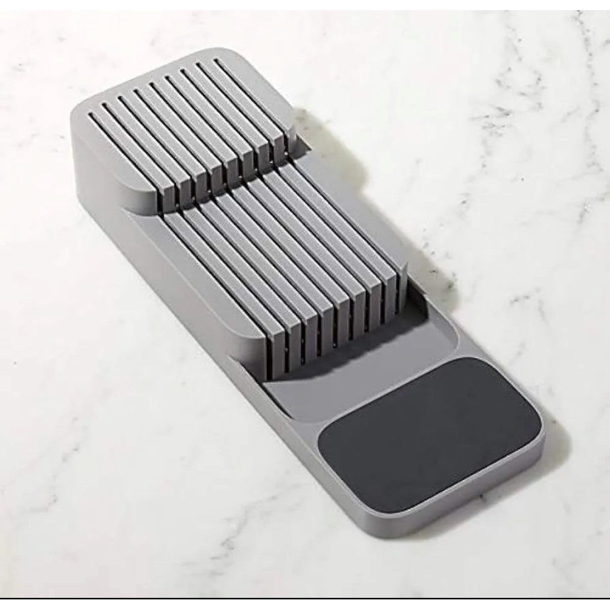 Store Kitchen Drawer Organizer Tray for Knives Knife Block, Gray - Medaid