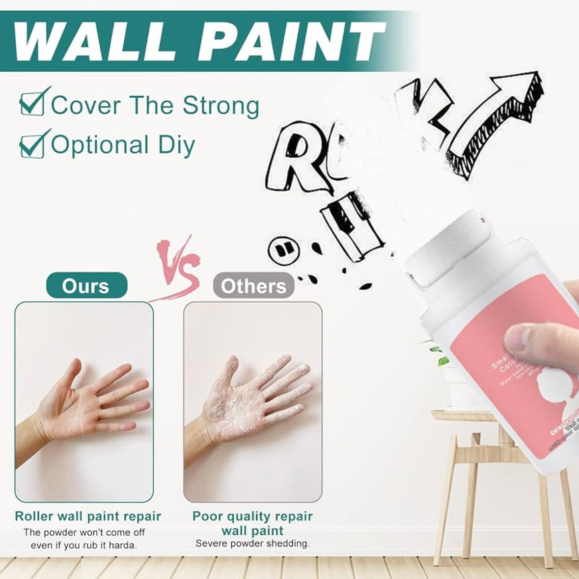 Small Rolling Brush Wall Latex Paint Wall Repair - Medaid International