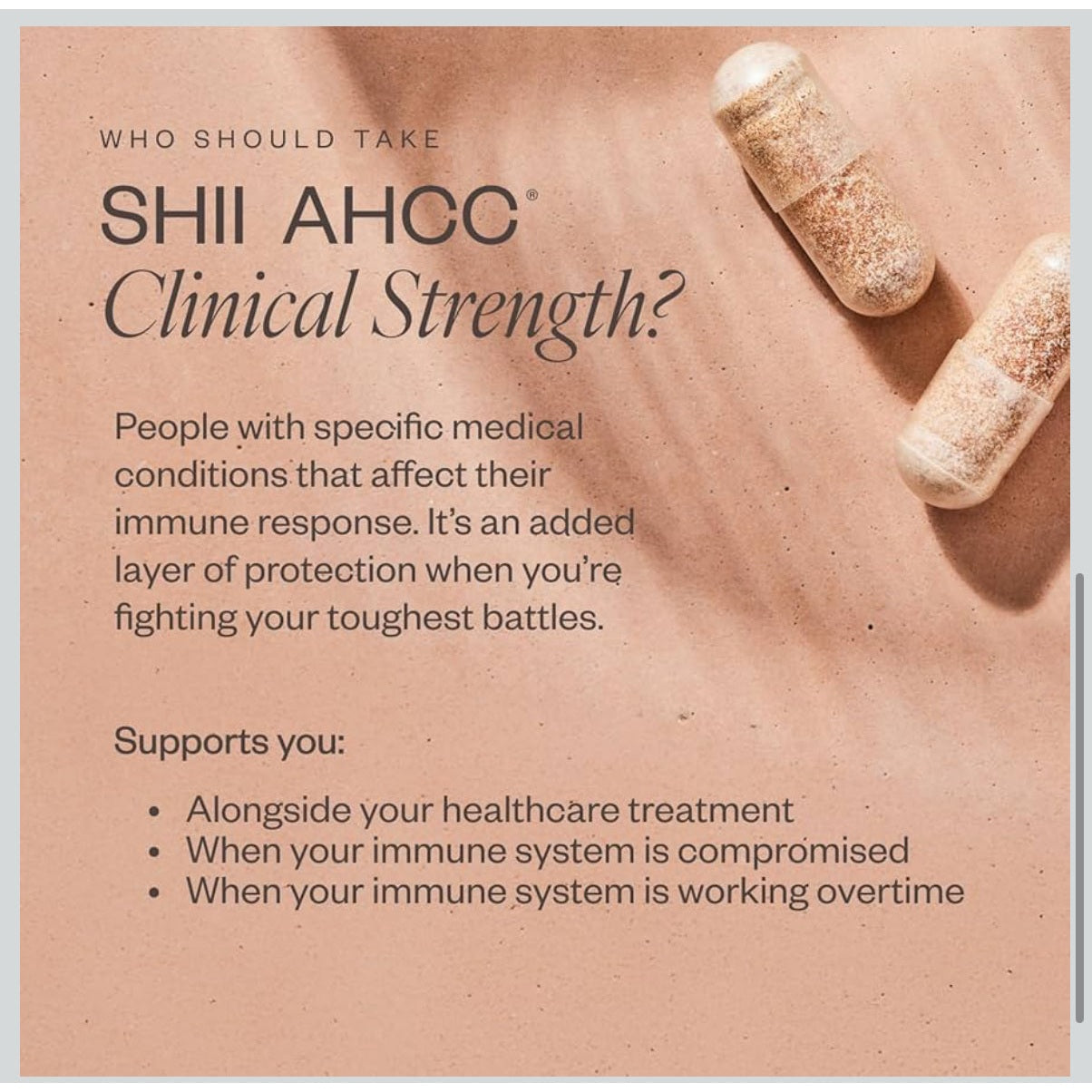 SHII AHCC Clinical Strength,10 Days Supply – Vegan, Gluten-Free Immune Support Supplement with Extra AHCC Boost, Made from Functional Shiitake Mushrooms for Immune Balance Support and Overall Wellness - Medaid International