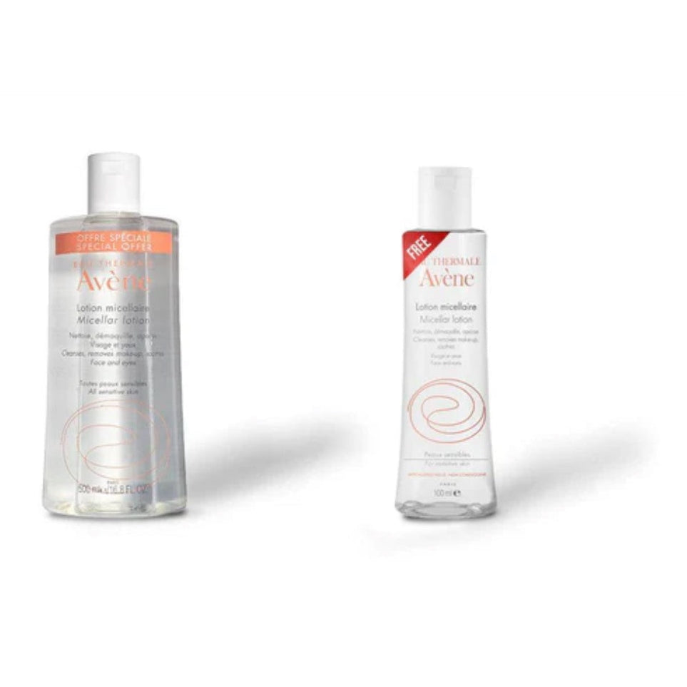 Avene Bundle Face Micellar Lotion Buy 1 500ml and get 1 100ml For Free - Medaid - Lebanon