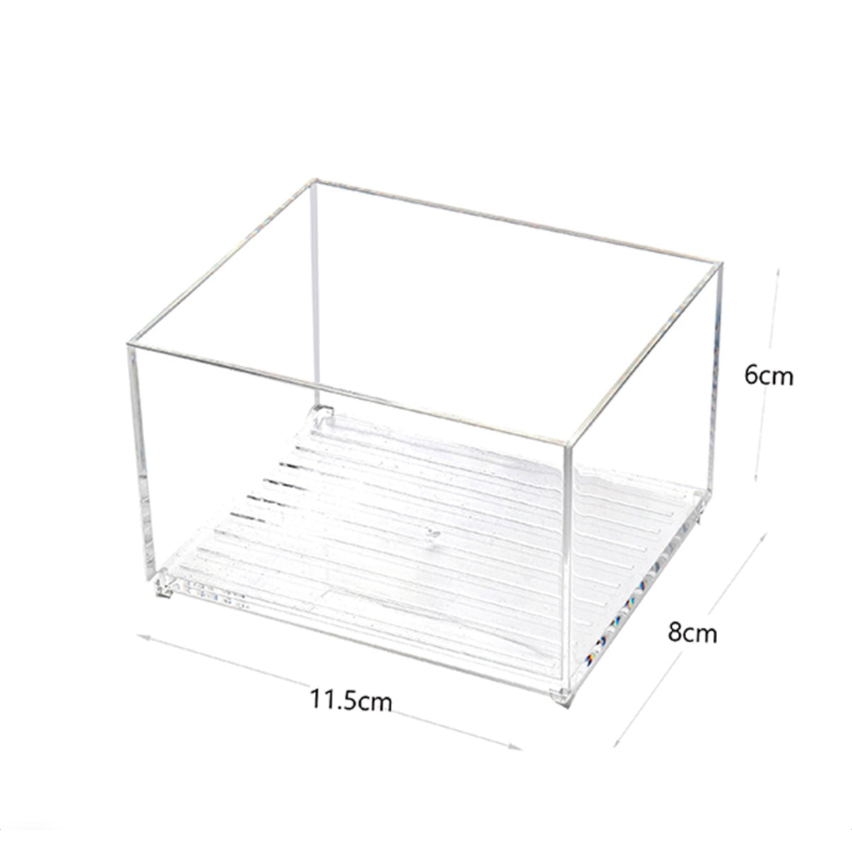 11 CM Clear Acrylic Rectangular Stackable Storage Box Multipurpose Mini Organizer Box for Cosmetics Jewelry Office Accessories - Medaid