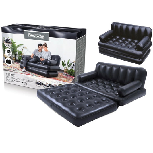 5-In-1 Double Multifunction Inflatable Fashion Air Sofa Queen Double Bed Mattress (L188 x
W152 x H64)cm - Medaid International