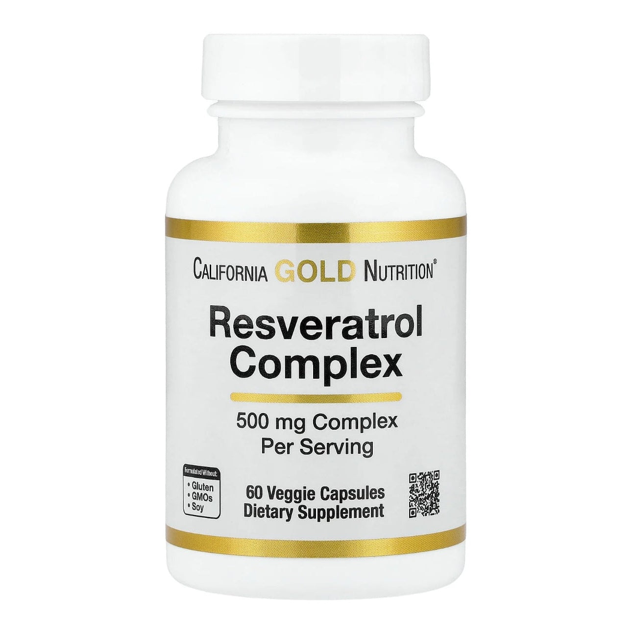Resveratrol Complex with Grape Seed Extract, Red Wine Extract, and trans-Resveratrol, 60 Veggie Capsules - Medaid International