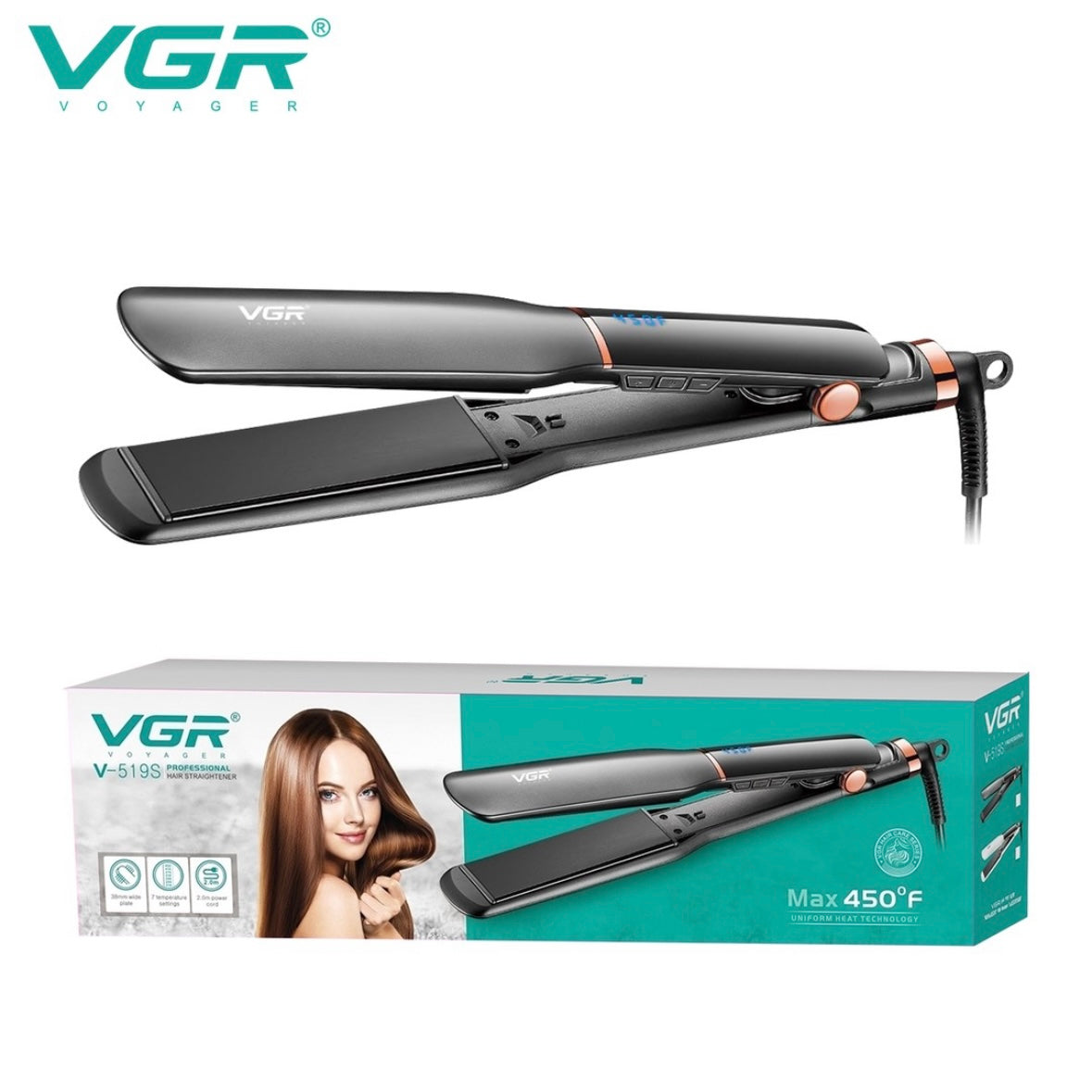 VGR V519 Professional Hair Straightener - Medaid International