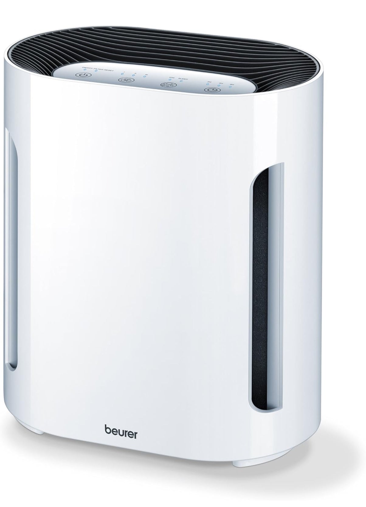 Beurer LR200 Air Purifier, Up to 15 m², Ventilation, 3 Filtrations, Ionic Function, Illuminated Display, Timer, Hepa Filter, 50 W, White - EPA 12 Filter - Medaid