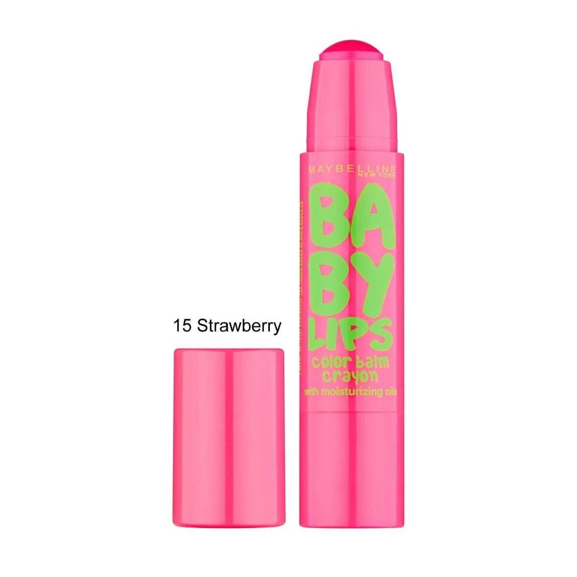 Maybelline Baby Lips Color Balm Crayon 15 Strawberry Pop - Medaid