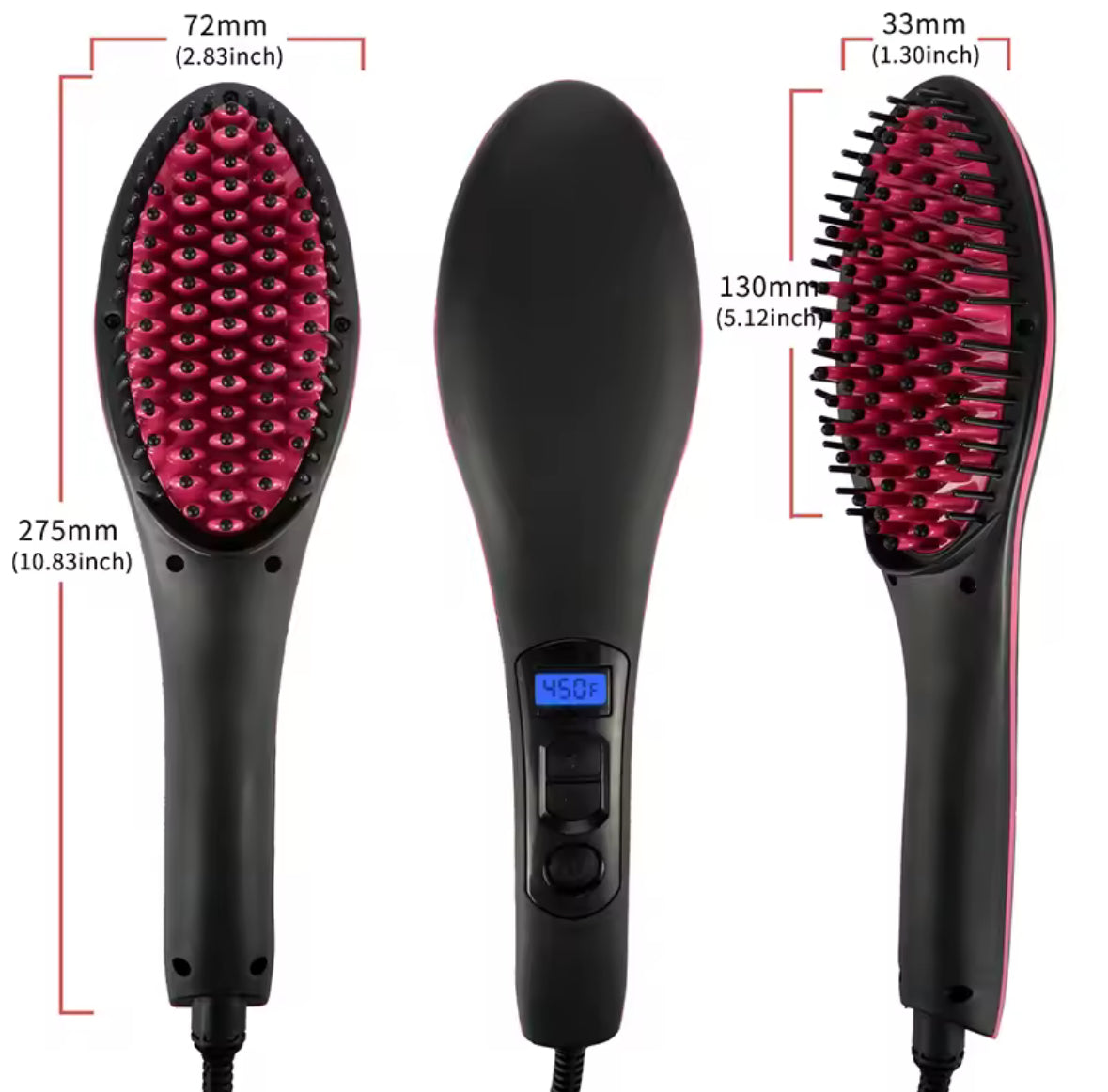 Hair Straightener Brush Ceramic - Medaid International