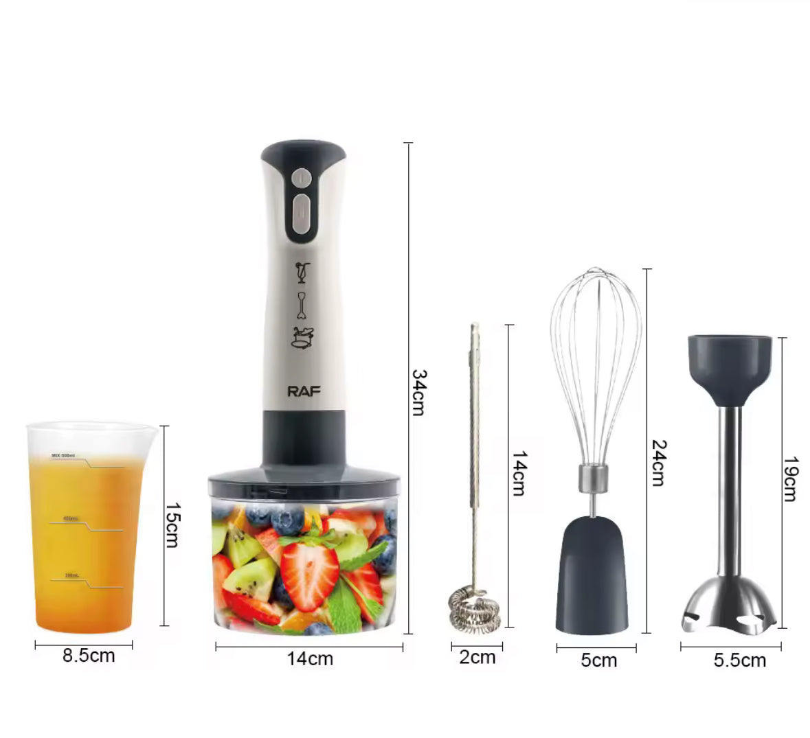 Raf Hand Blender Set 5 In 1 R340 - Medaid International