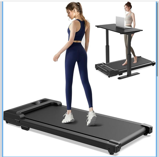 Walking Pad Treadmill for Home - Under Desk Treadmills Mini Portable Walking Running Machine Slim Compact Motorized Electric Treadmill with Adjustable Speed Remote