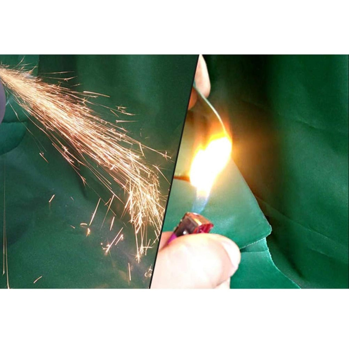 LSXIAO Waterproof Tarpaulin Fireproof Cloth Insulation Silicone Fiberglass Soft Connection Grommet with Free Rope Outdoor Camping Tent, 14 Sizes (Color : Green, Size : 3x3m) - Medaid International