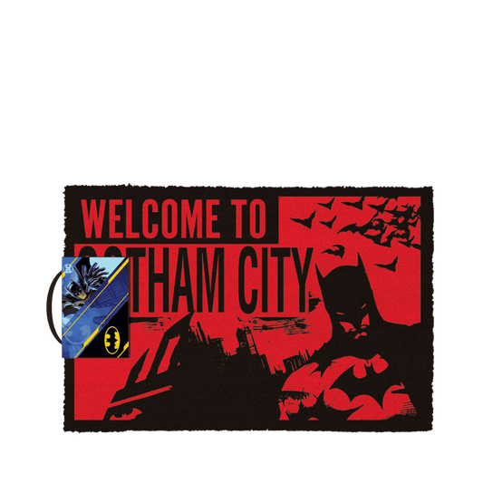 THE BATMAN (RED) - WELCOME TO GOTHAM (DOORMAT) BY PYRAMID - Medaid International