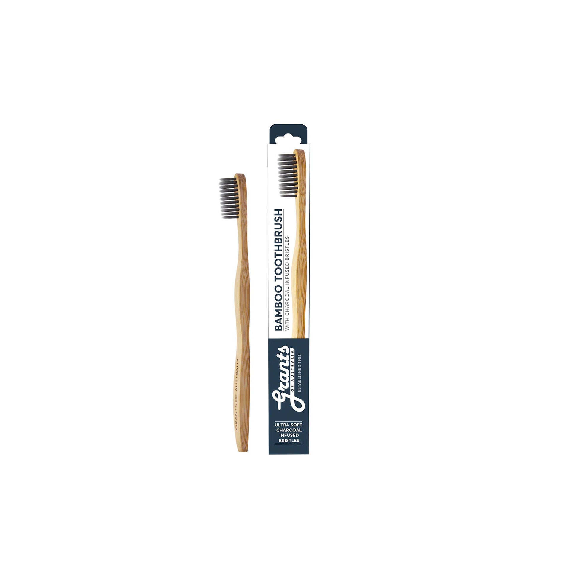 GRANTS ADULT BAMBOO TOOTHBRUSH - ULTRA SOFT CHARCOAL - Medaid International