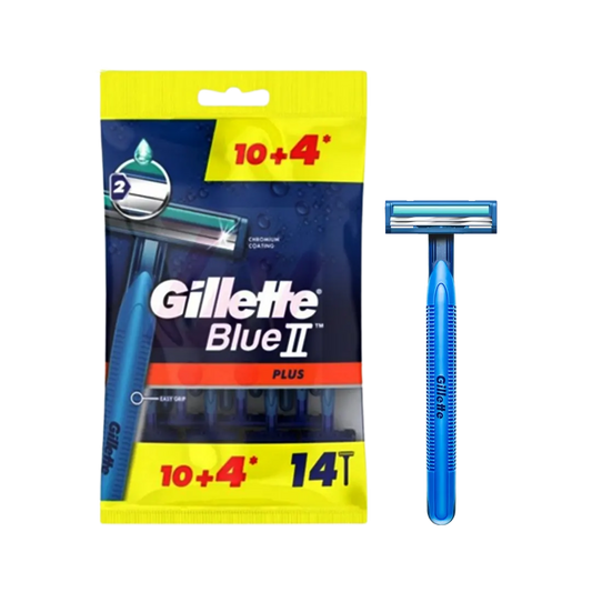 Gillette Blue 2 Plus Ultra Grip Disposable Razors For Men - 14Pcs - Medaid