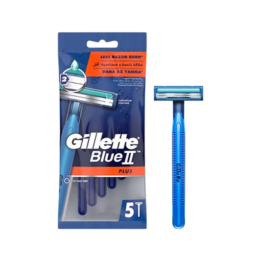 Gillette Blue 2 Plus Ultra Grip Disposable Razors For Men - 5Pcs - Medaid