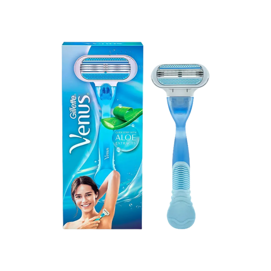 Gillette Venus Glide Strip With Aloe Extracts Handle With 1 Extra Blade - 2Pcs - Medaid